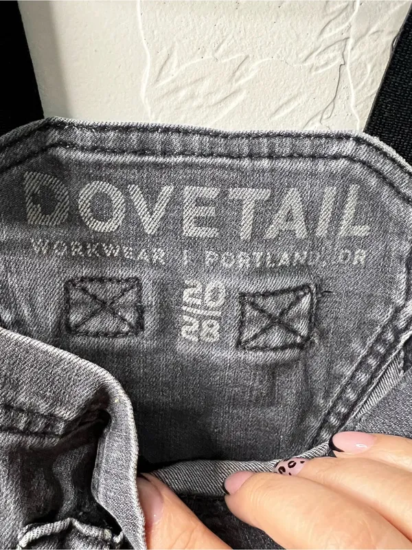 Dovetail Freshley Gray Workwear Canvas Overalls Plus Size Petite Reinforced Knee - Image 8
