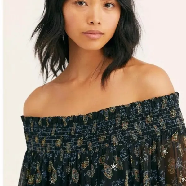 Free People Age Of Aquarius Paisley Sequin Top - Image 6