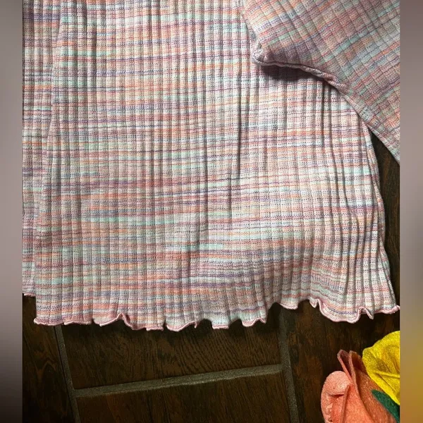 American Eagle Pink Flare High Waisted Pants Regular - Image 3