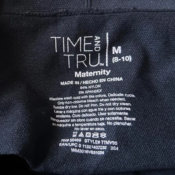 Maternity Pants Black Baby Bump Flare Fold-over Stretch Y2K Comfy Yoga Medium - Image 4