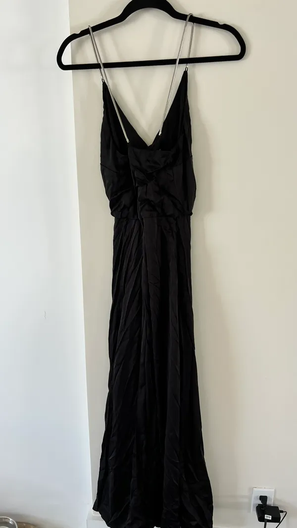 H&M Black Silk Dress - Image 3