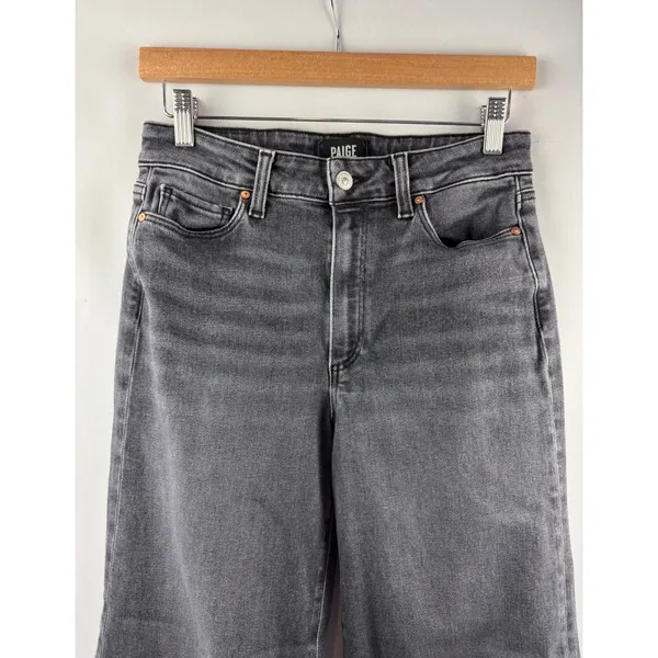 Women’s Paige Size 28 Dark Gray Wide Leg Jeans - Image 2
