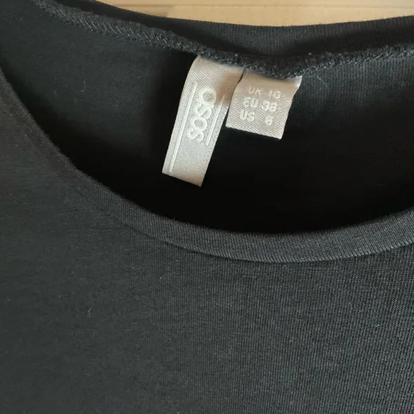 ASOS Women’s Black T-Shirt Dress size 6 - Image 3