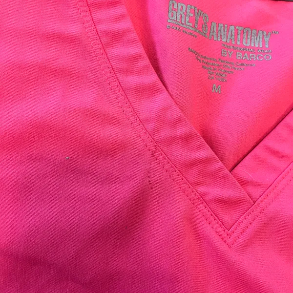 Grey's Anatomy Womens by Barco Pink Scrub Top - M - Image 5
