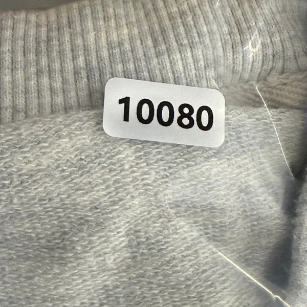 Vuori Womens Henley Pullover Sweatshirt Light Gray Organic Cotton VW296 Large - Image 11