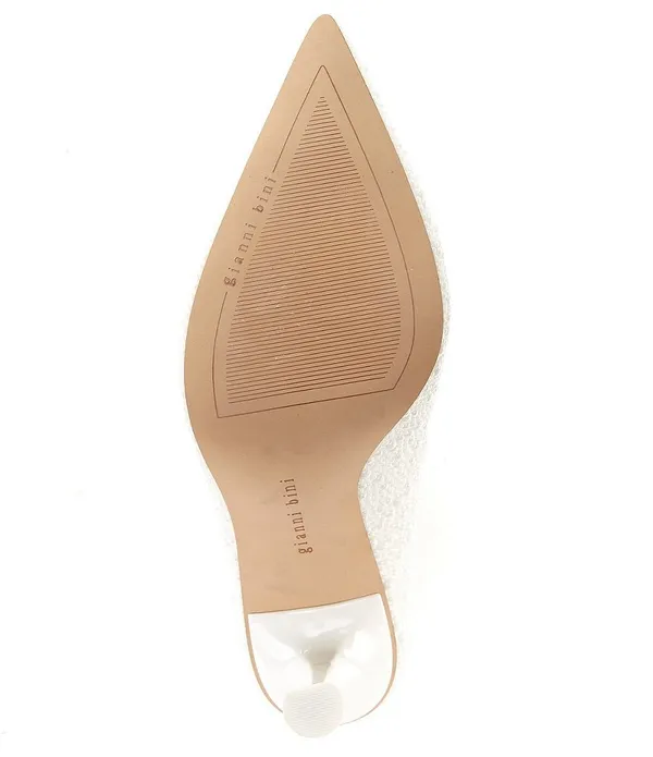 Gianni Bini Bridal Collection TheaThree Pearl Scalloped Pointed Toe Pumps - Image 6
