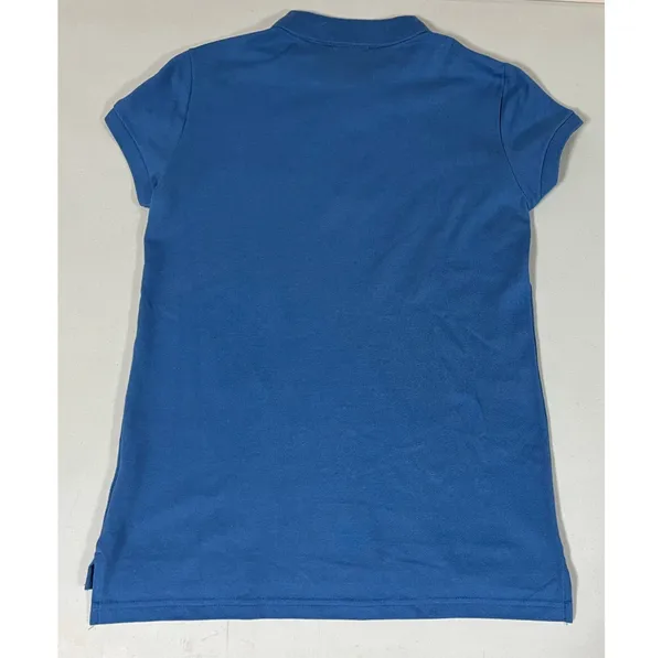 Lacoste Blue Collared Button-Up Polo Short Sleeve Shirt Blouse Size 40 (M) 🐊✨ - Image 4