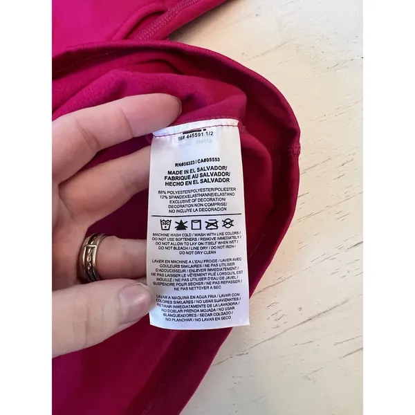 Nike Pro Dri-FIT Womens Half Zip Pullover Pink Long‎ Sleeve Thumbhole L - Image 3