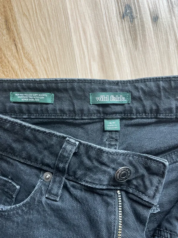 Black Jean shorts Size 4 - Image 2