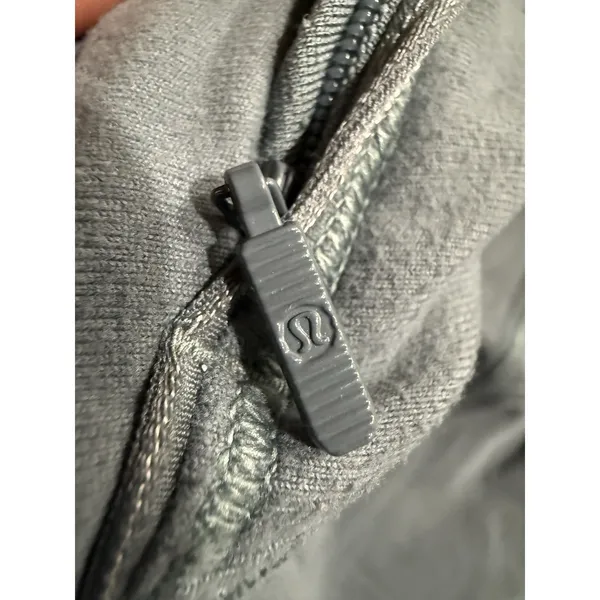 Lululemon Warm Stabilizer‎ 1/2 Zip Hoodie Sz 6 Blue Charcoal Top Base Layer - Image 7