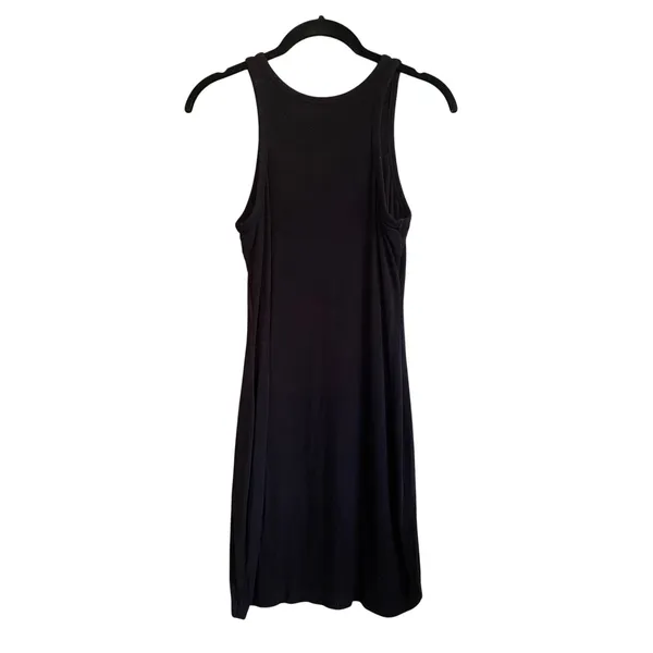 Amazon Sleeveless Ribbed Black Mini Dress Size Medium - Image 6