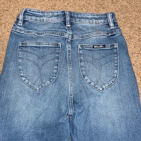 Rolla's Eastcoast Flare Jeans High Rise Wide Leg Blue 25‎ - Image 7