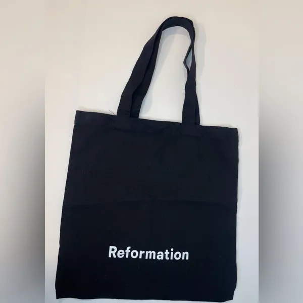 Reformation‎ Classic Black Canvas Tote - Image 6