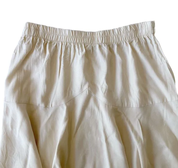 Vintage 80s Creamy white drop waist skirt with elastic waistband 🔥 - Image 2