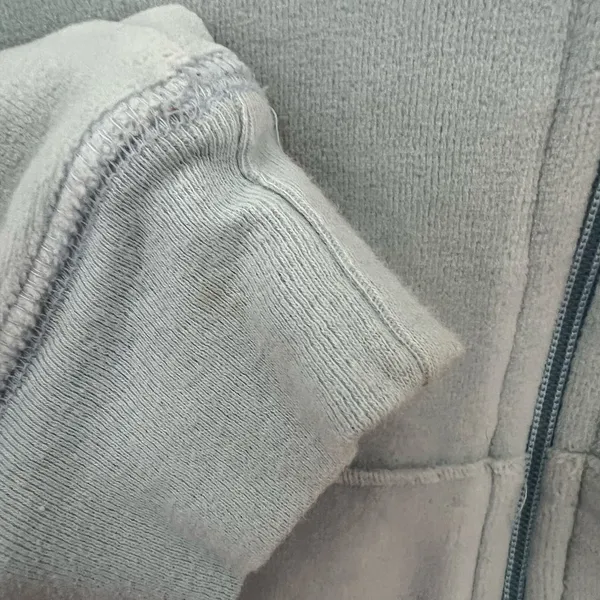 Self Esteem Vintage y2k Baby Blue Velour Zip Up Hoodie, M - Image 4