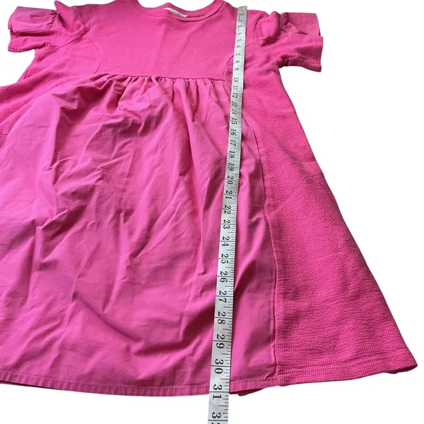 English Factory Pink Mixed Media Ruffle Sleeve Babydoll Mini Dress SY218D XS - Image 9