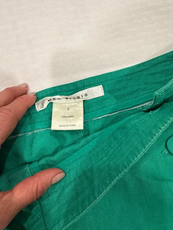 Green linen Max Studio sz 2 - Image 3