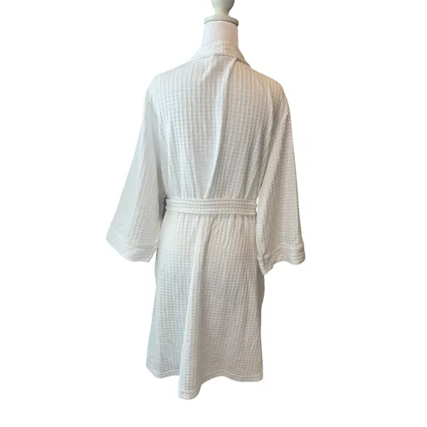 Croft and Barrow Robe Size M White Waffle NWT Women’s - Image 4