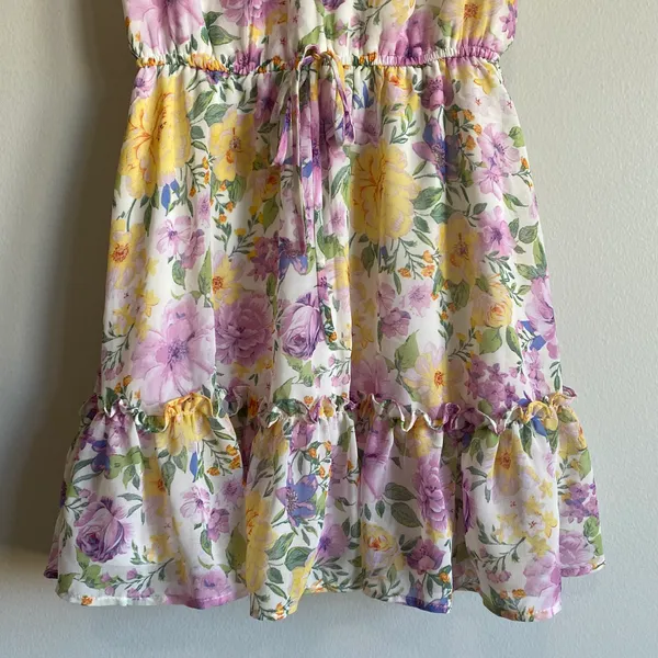 Crystal Doll Floral Flowy Puffed Sleeve Dress - Image 5