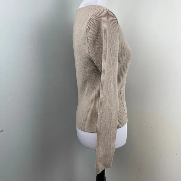 Abercrombie & Fitch Ribbed Slim Fit Scoopneck Corset Long Sleeve Sweater XL - Image 3