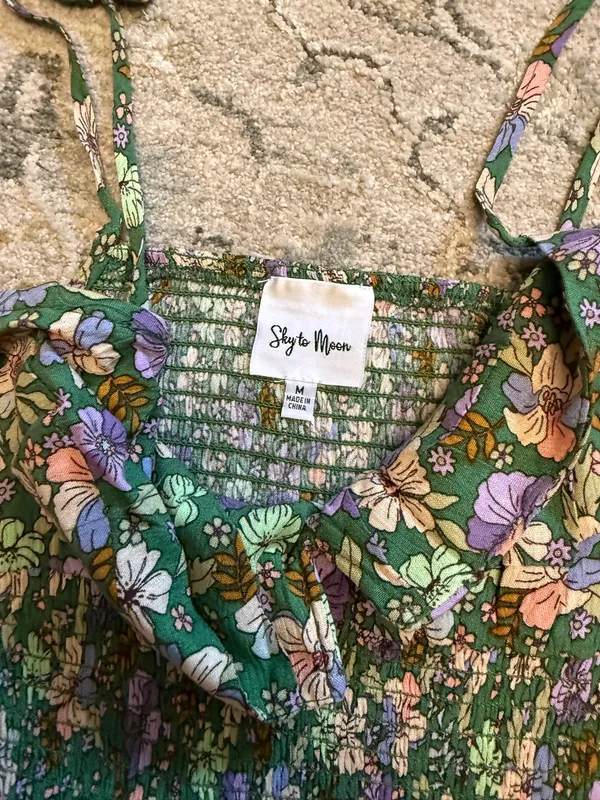 Sky to Moon Smocked Mini Dress - Image 3