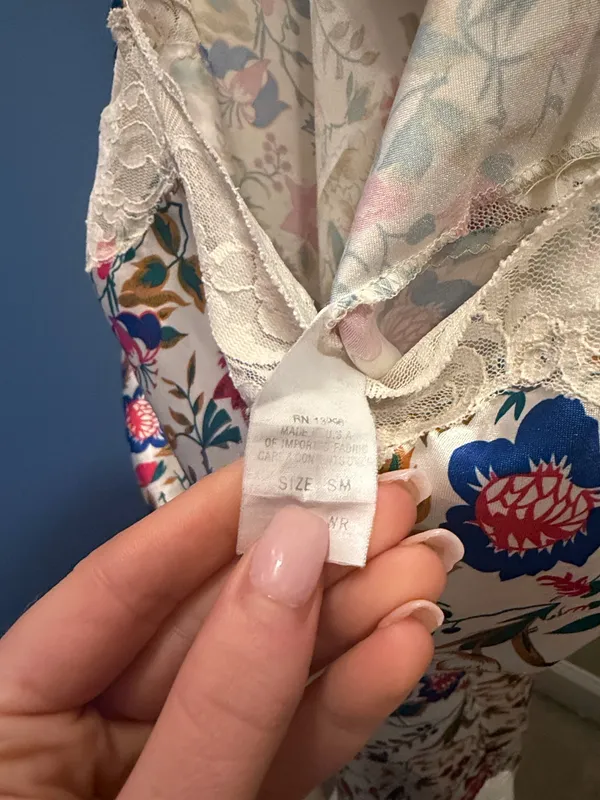 Vintage Slip dress with floral design - Image 6