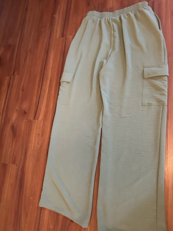 Derek Heart Sage Green Wide-Leg Pants L - Image 8
