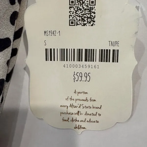 Altar'd State‎ Women's Dotted Cream and Black Skirt - Size S - NEW With Tags. - Image 3