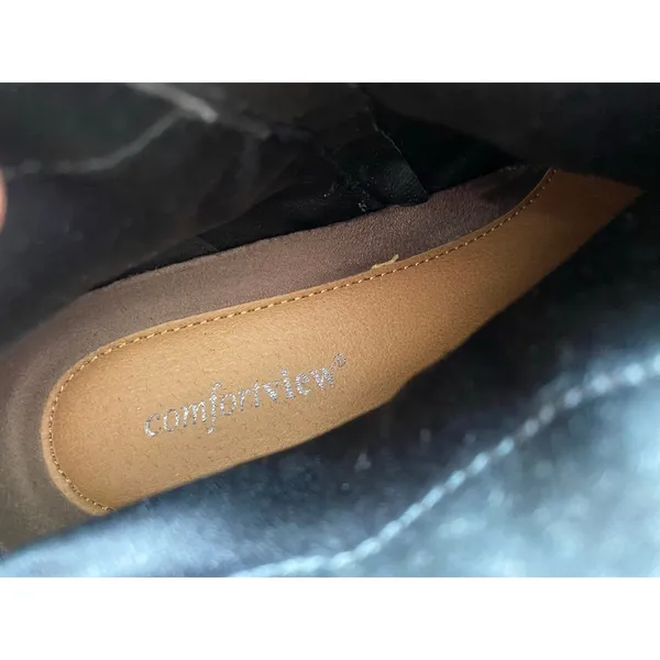 Comfortview Brown Suede‎ Ankle Boots Gold Buckle NYC Streetwear Boho Indie 9 - Image 4