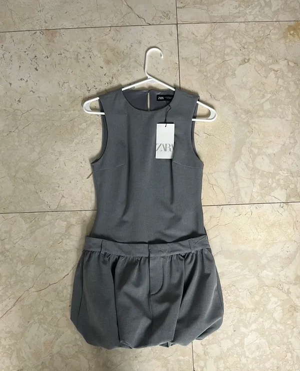 ZARA Grey Mini Dress - Image 2