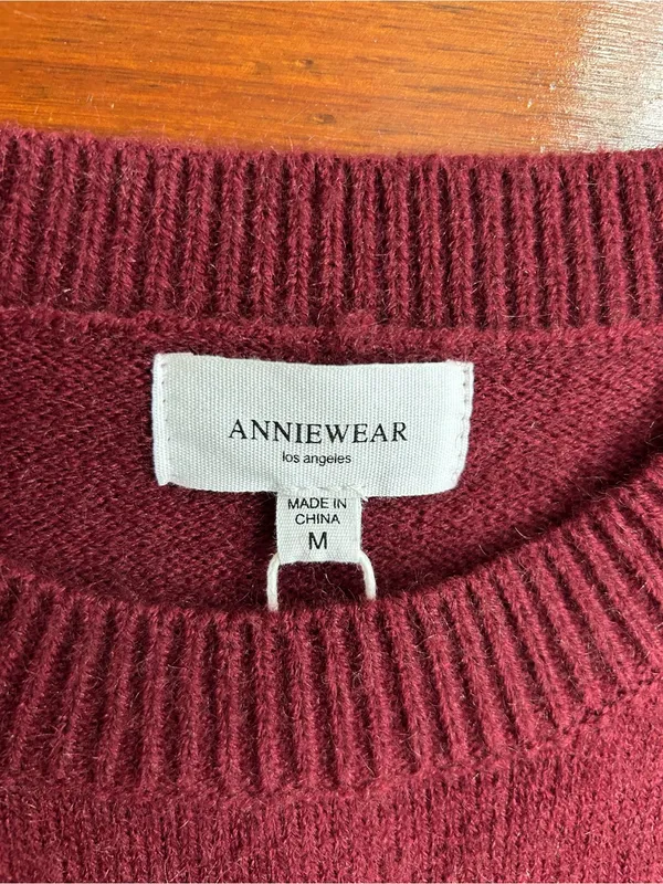 AnnieWear NWT Women’s Sweater Dress Sz M Burgundy Long Sleeve 👽🧡 - Image 5