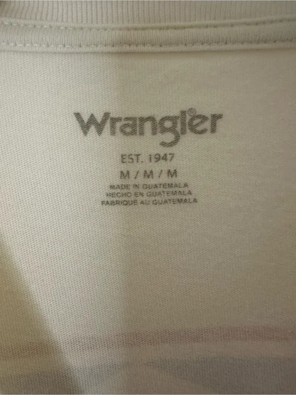 Wrangler Women’s Cream Short-Sleeve Logo Tee - Image 3
