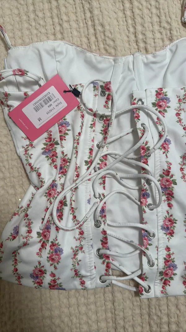 Edikted Floral Corset Top - Image 2