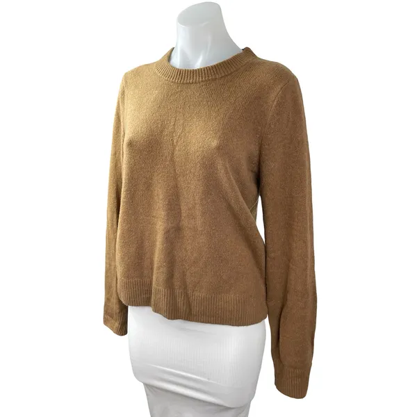 Gap Women's Tan Knit Long Sleeve Crew Neck Cozy Pullover Sweater Top Size M - Image 3