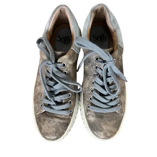 Sofft Parkyn LaceUp Platform Sneakers Brown Camo 7M‎ Comfort Shoes - Image 2