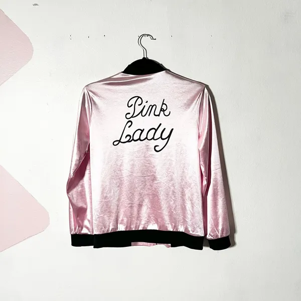 Grease Pink Ladies Jacket Small Pink Retro 50s Costume Halloween - Image 2