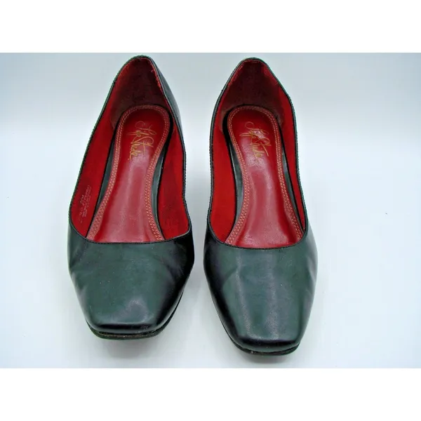 LifeStride Solo Pump Heels Shoes Size 7.5M Black Leather Slip On 21992001 Career - Image 2