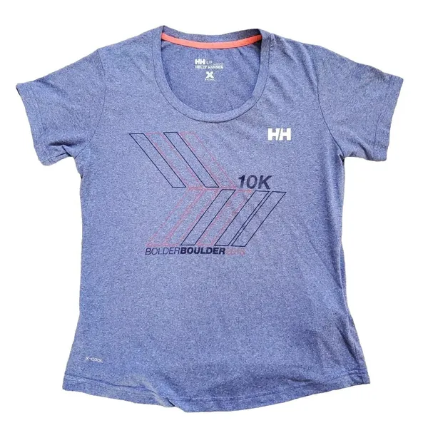 Helly Hansen Run Shirt Women Size Small Short Sleeve Top Purple Boulder CO - Image 7