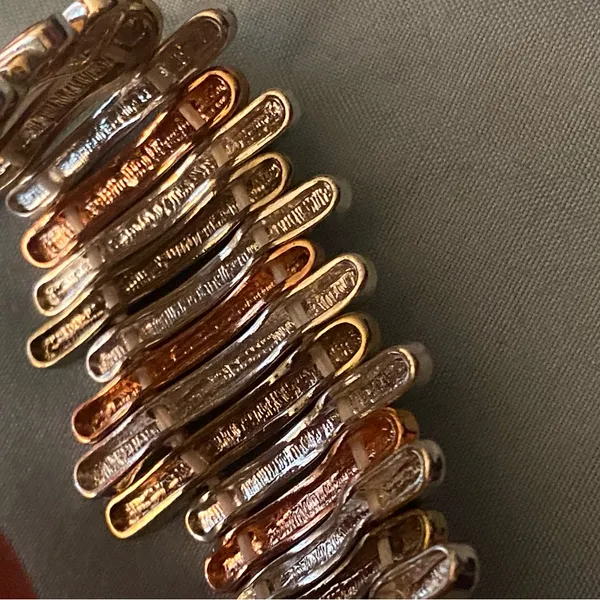 8.5” To 9.5” Stretch Bracelet Mixed Colored Metal Links Sayings Inspirational - Image 4