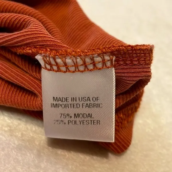 Anthropologie- DREW Twist Front Knotted Mini Dress Rust Orange- Size XS - Image 7