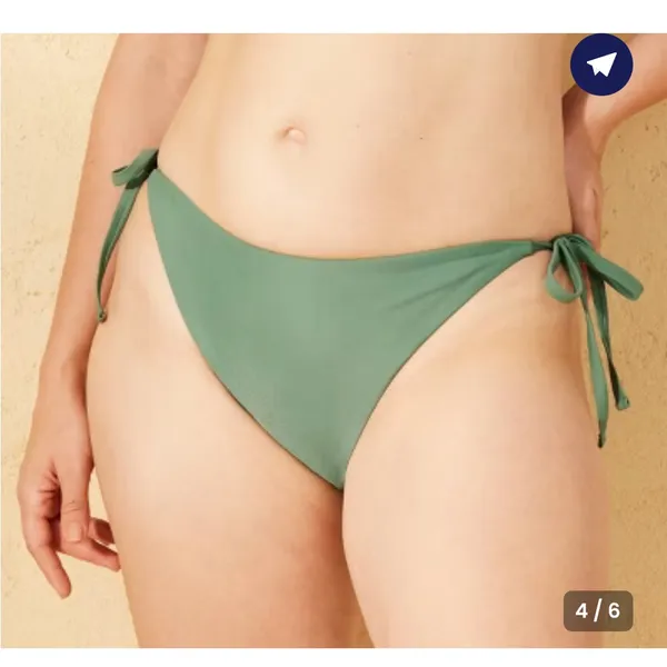 New Shade & Shore steal Green Bikini Bottoms string M - Image 4