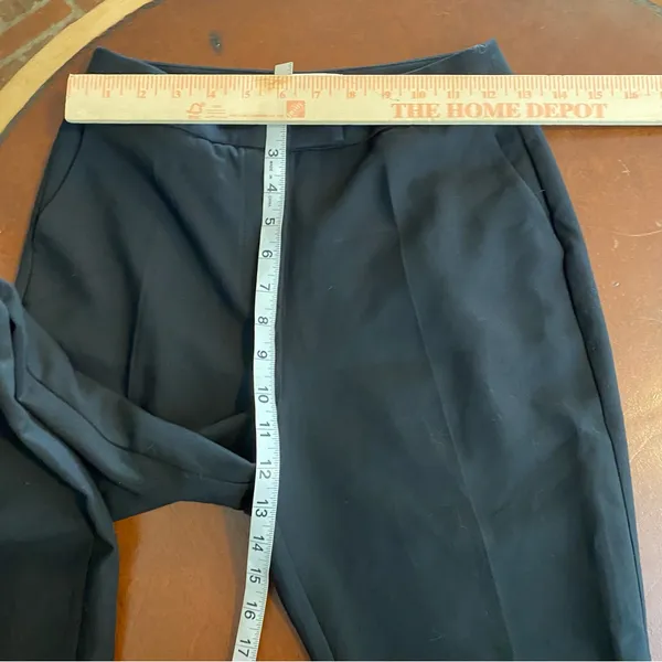 Anthropologie Exquise Sleek Flare Pants Black Office Career Size‎ XS minimalist - Image 6