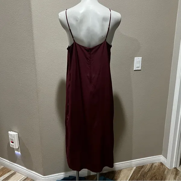 Madewell burgundy spaghetti strap dress - Image 5