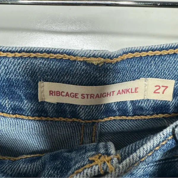 Levi’s Ribcage Straight Ankle Jeans Blue Size 27 - Image 6
