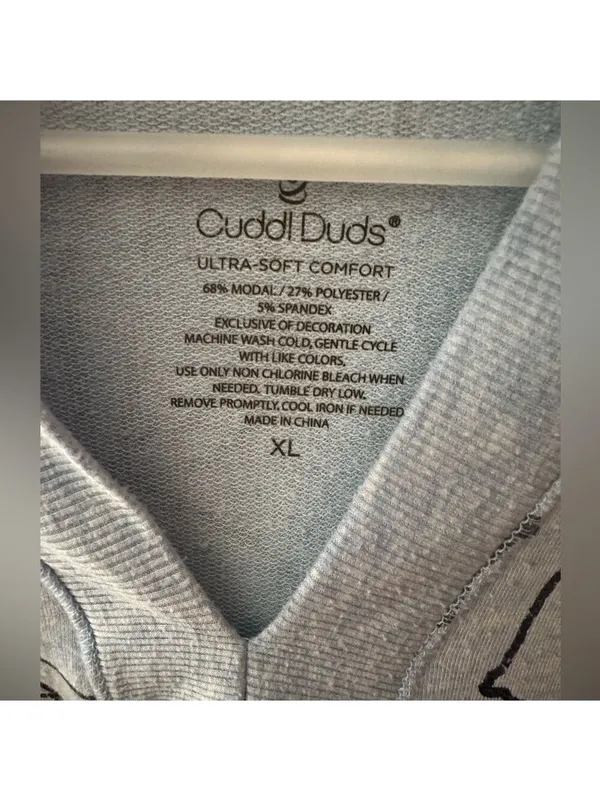Cuddl Duds Ultra Soft Comfort Hooded Tunic Sweatshirt with Rib Trim - Image 9