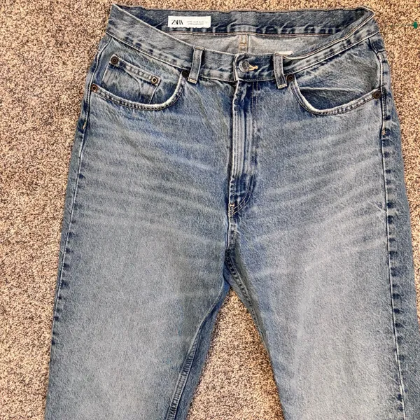 Zara Light Blue Denim Straight Leg Jeans Size 10 - Image 5