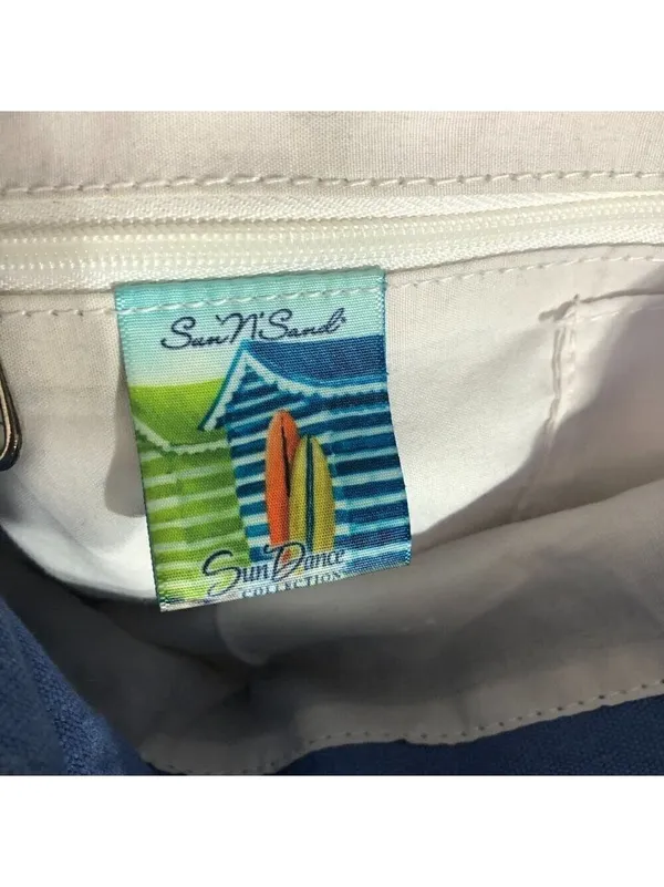 Sun N Sand Beach Cotton Anchor Backpack Red Blue - Image 9