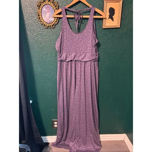 Mountain Hardwear Purple Everyday Printed Maxi Dress Womens XL - Image 2