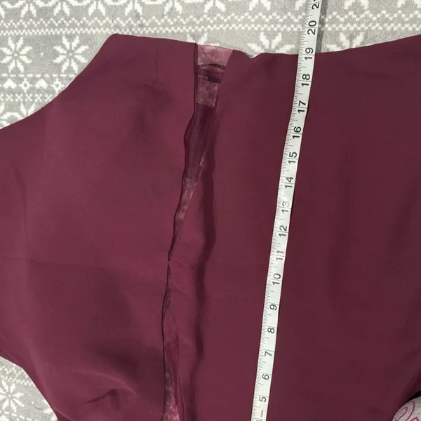 Vera‎ Wang Bridesmaid Aurore Gown Burgundy Size 18 Wedding Guest Gala Cocktail - Image 12