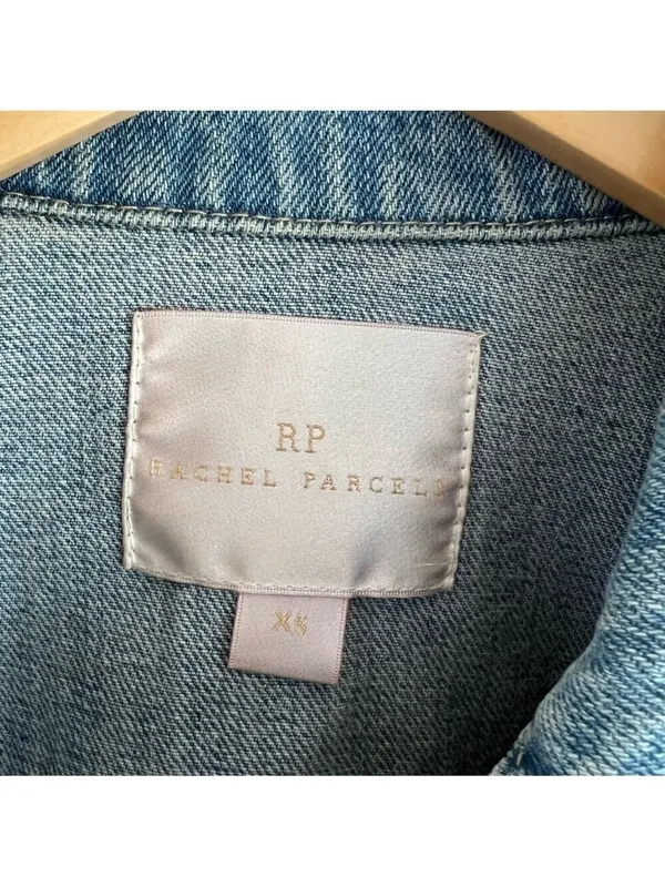 Rachel Parcell Distressed Denim Jean Jacket Size XS - Image 3